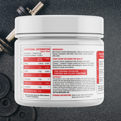 Arthar Nutra Micronised Creatine Monohydrate, 100g, 32 Servings ( Strawberry )