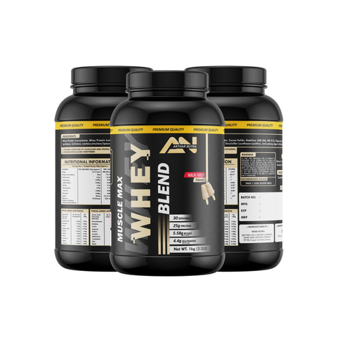 Arthar Nutra Muscles Max Whey Blend Protein Powder (25g Protein,5.58 BCAA,4.4 Glutamine,Serving-30 Scoops) For Men & Women-Malai Kulfi Flavour-1kg